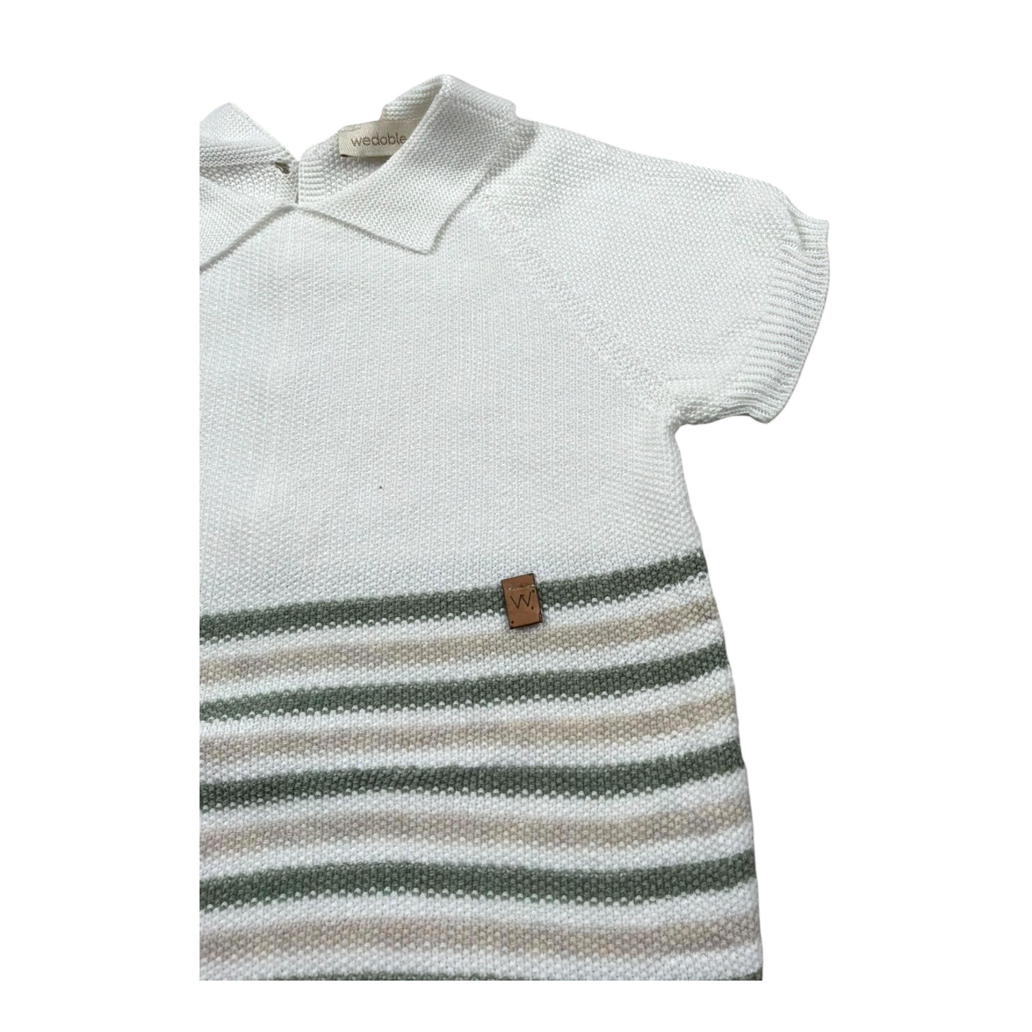 Wedoble Pagliaccetto Mezza Manica Tinta Unita per Neonato V2507305R PANNA WEDOBLE 