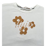 Liu Jo T-Shirt Girocollo tinta unita con Stampe Panna per Bambina KA3115 PANNA LIU JO 