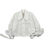 Coco' Et Mama' Camicia Manica Lunga Tinta Unita per Bambina IMAI BIANCO COCO' ET MAMA' 