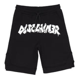 Disclaimer Einfarbige Bermudashorts mit schwarzem Logo-Print für Jungen