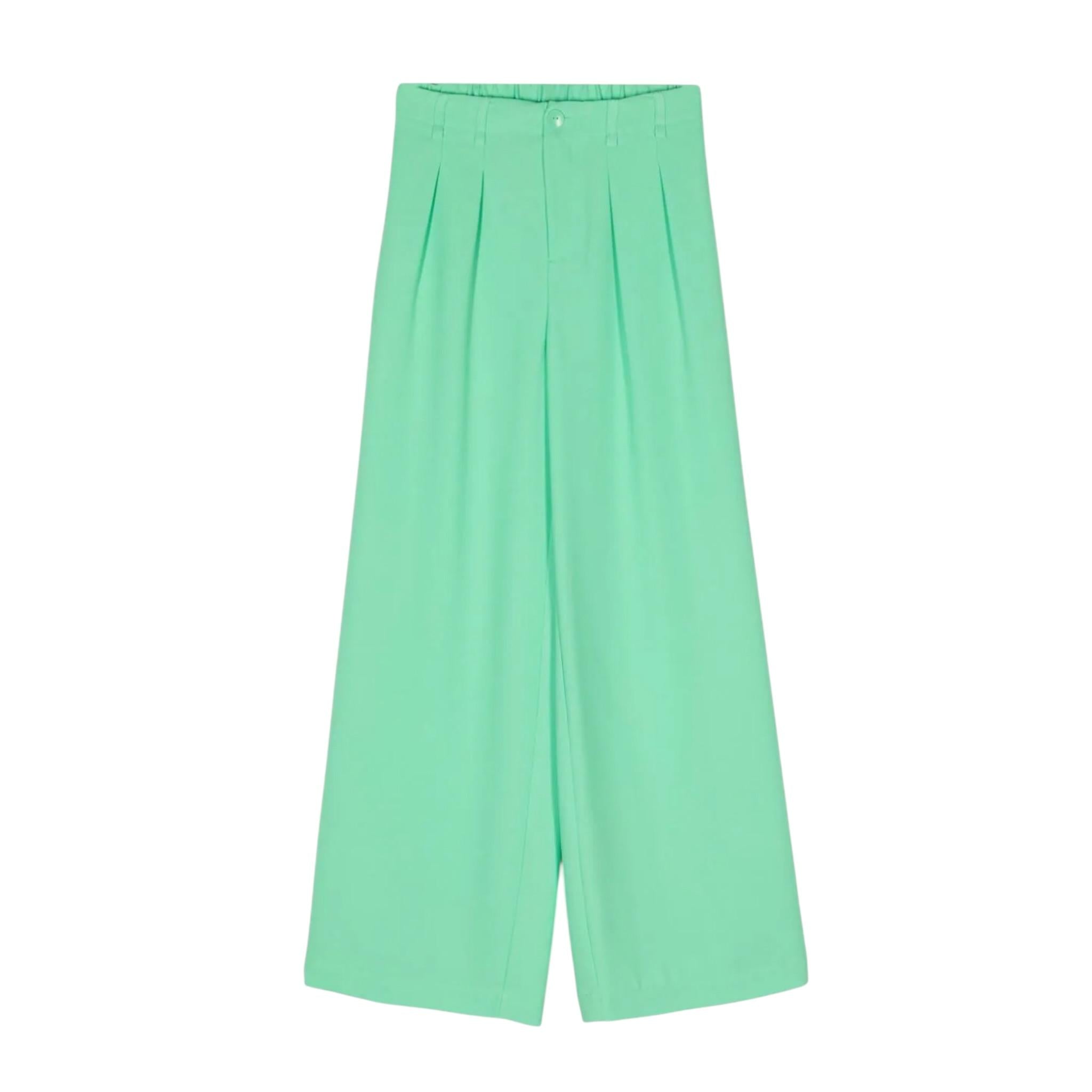 Liu Jo Pantalone Tinta Unita Modello A Palazzo per Bambina GA4007T4508 VERDE LIU JO 