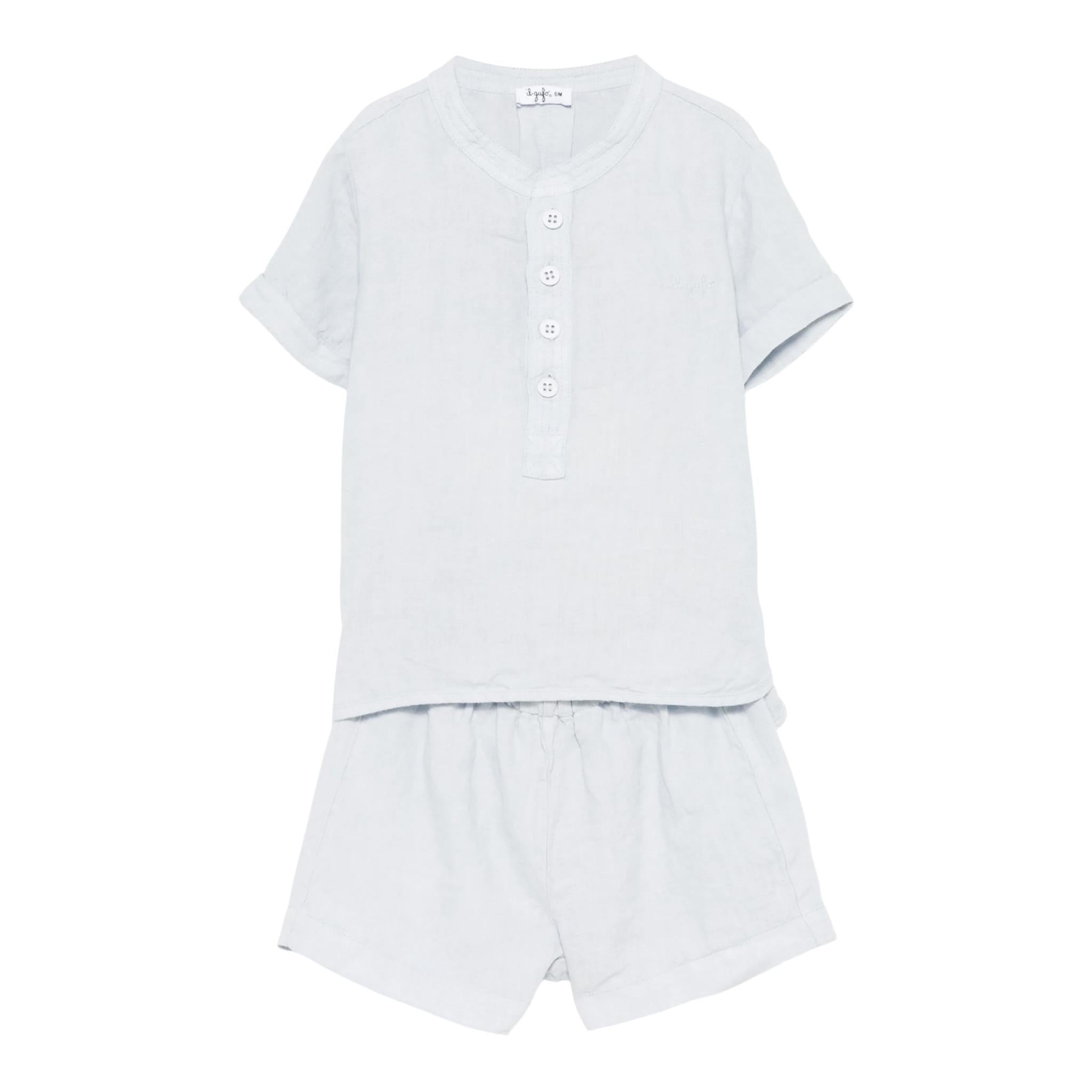 Il Gufo Completo 2 Pezzi Camicia-Bermuda Tinta Unita per Neonato P25DP517L6009 BIANCO IL GUFO 