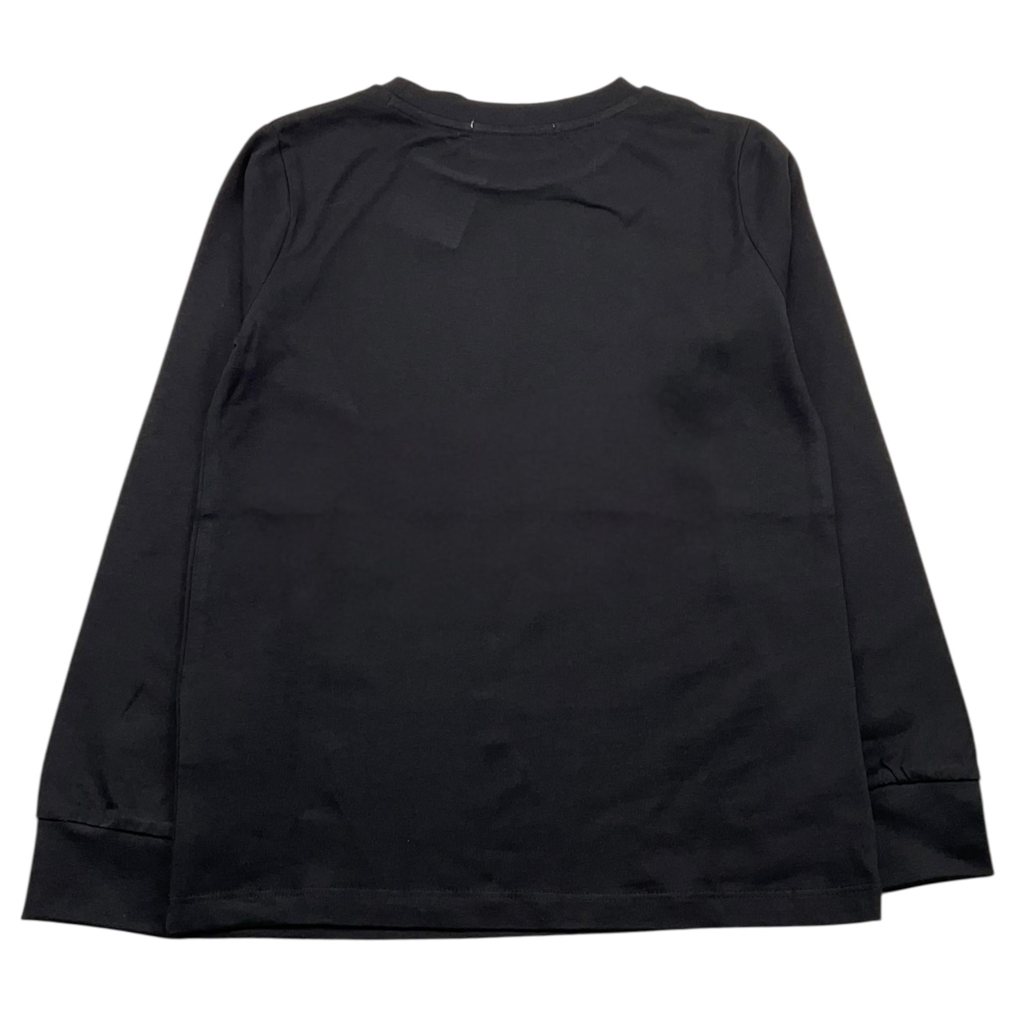 CESARE PACIOTTI shirt girocollo tinta unita con stampa Nero per Bambino TSP5311JX NERO CESARE PACIOTTI 