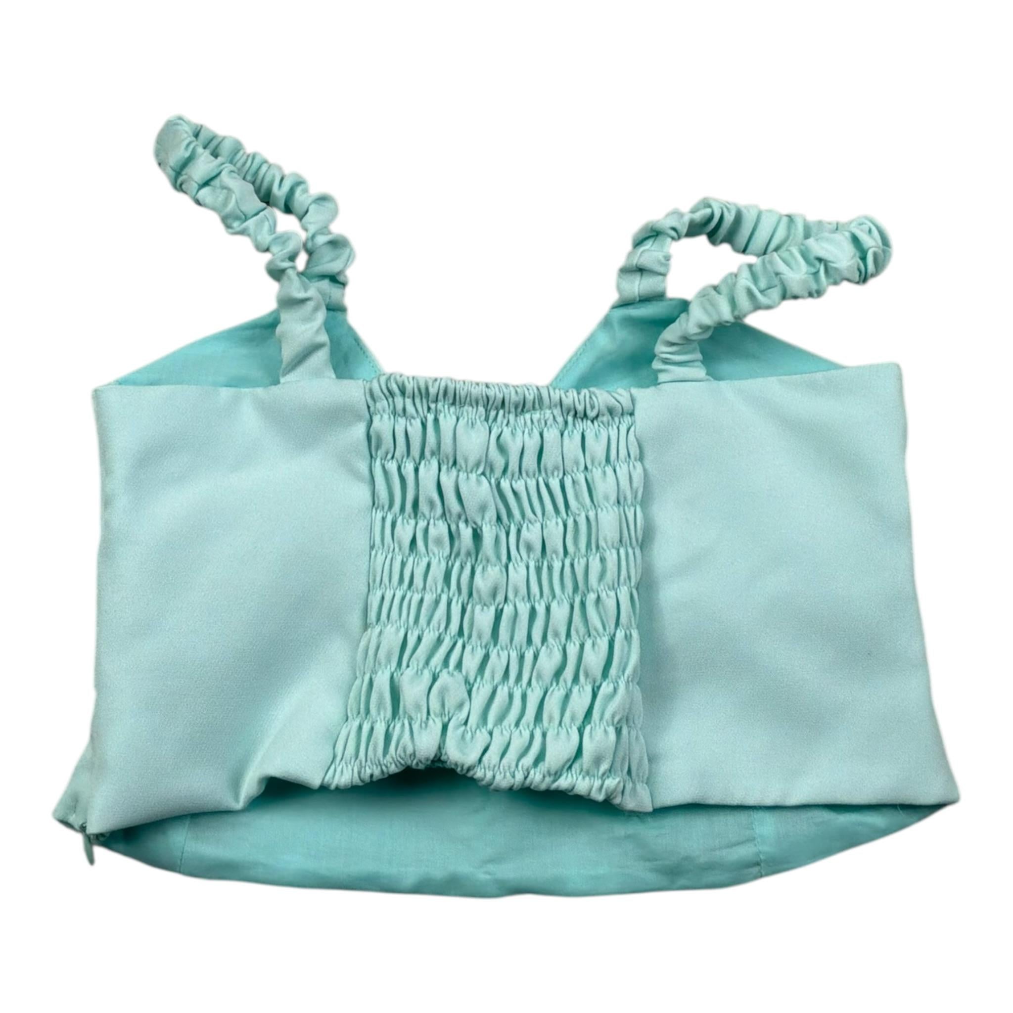 Lu Lu By Miss Grant Top tinta unita Verde Acqua per Bambina LL3471 VERDE ACQUA LU LU BY MISS GRANT 