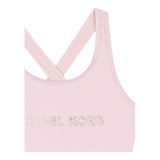 Michael Kors Costume Intero Tinta Unita con Stampa per Neonata R30302N ROSA MICHAEL KORS 