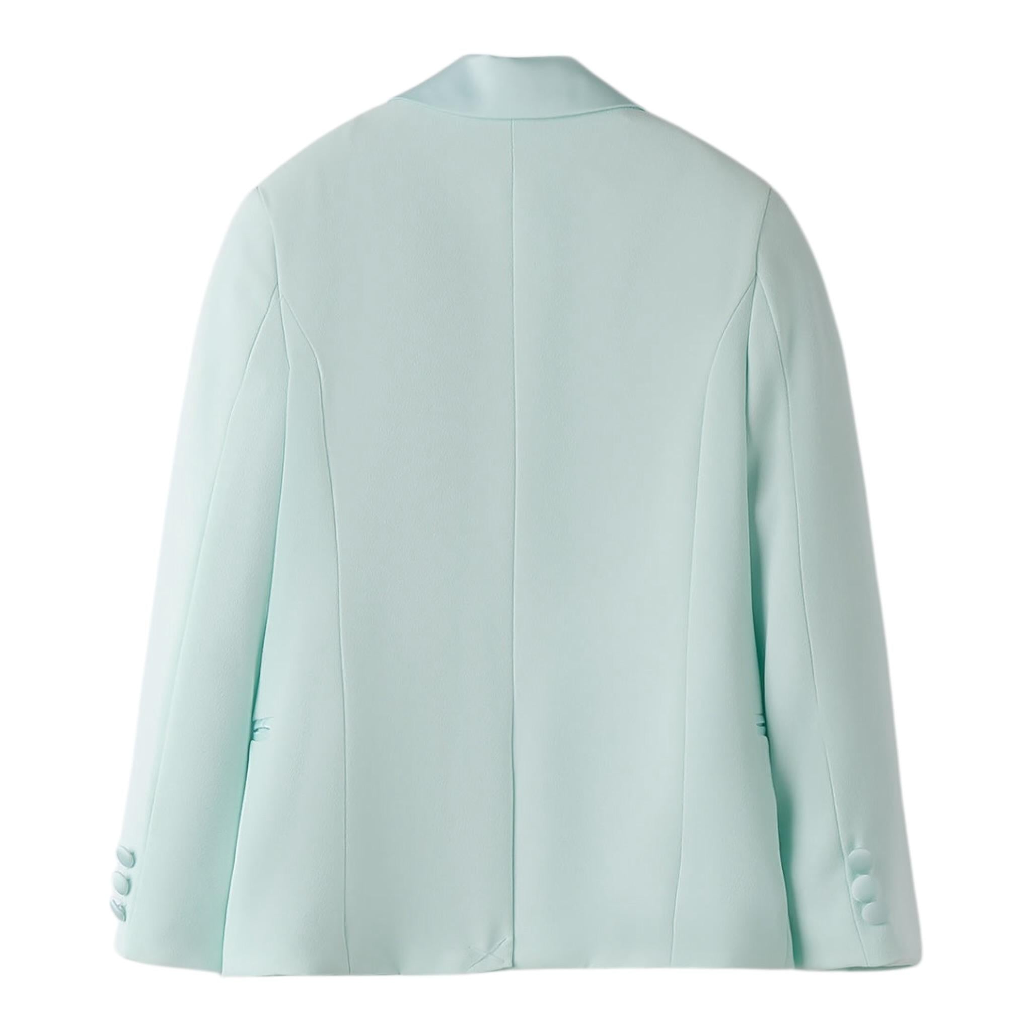 Sarabanda Giacca Tinta Unita Doppio Petto per Bambina 0B492X VERDE ACQUA SARABANDA 