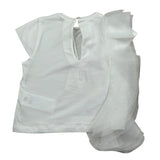 M+E' T-Shirt Girocollo tinta unita con Tulle Bianco per Neonata UE1768NX BIANCO M+E' 