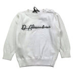 DANIELE ALESSANDRINI maglia girocollo tinta unita con stampa Bianco per Bambino 1231W00049 BIANCO DANIELE ALESSANDRINI 