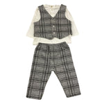 LALALU' completo 2 pezzi shirt-gilet-pantalone Grigio per Neonato CML32L GRIGIO LALALU' 