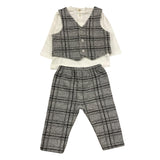 LALALU' completo 2 pezzi shirt-gilet-pantalone Grigio per Neonato CML32L GRIGIO LALALU' 