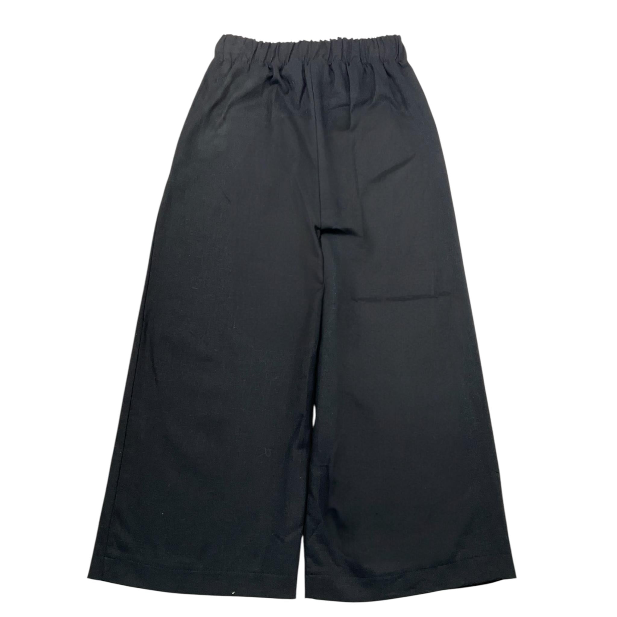 Dixie Pantalone Tinta Unita Modello A Palazzo per Bambina PF69300G74 NERO DIXIE 