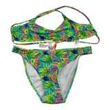 Losan 2-teiliger Kostüm-Bandeau-Slip, einfarbig mit grünem Muster für Mädchen