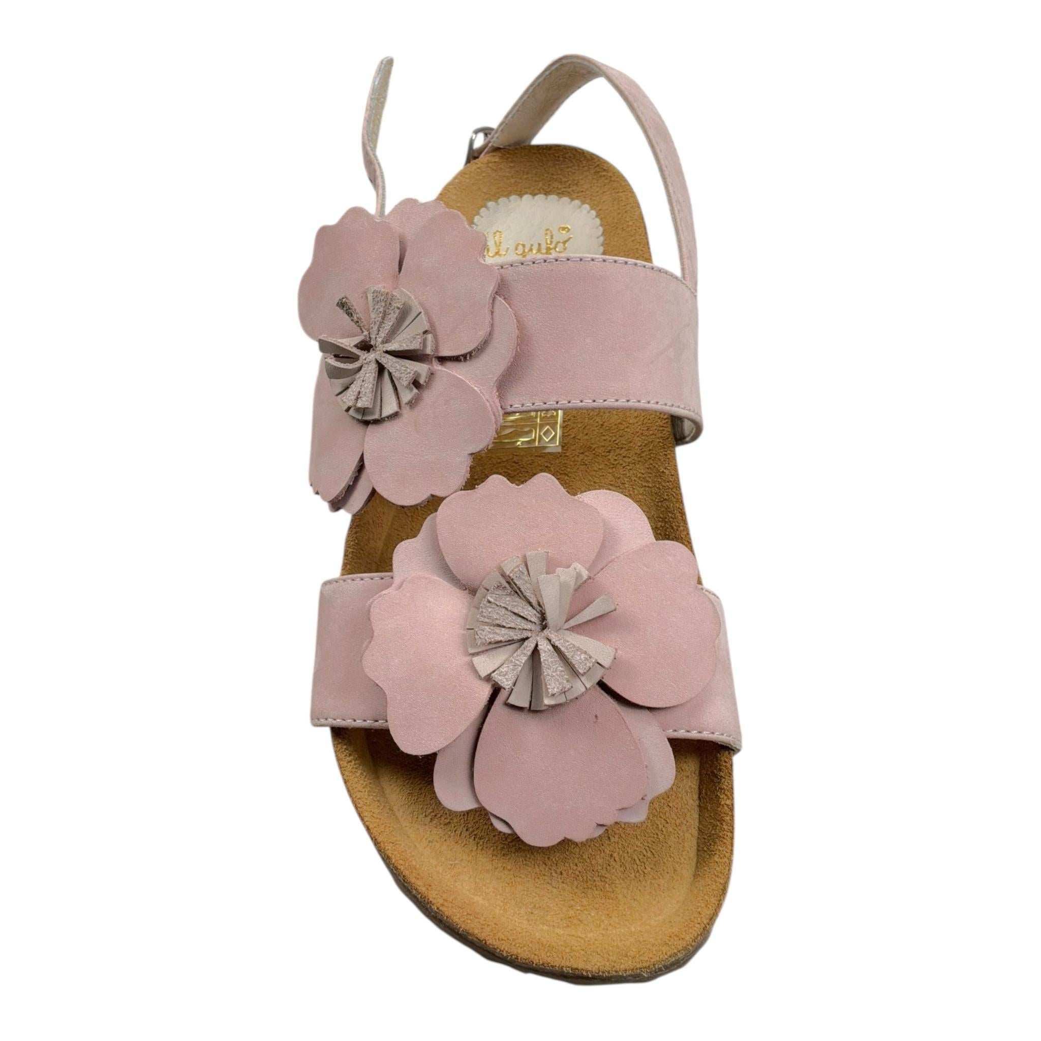 Il Gufo Sandalo Tinta Unita con Applicazioni Fiori per Bambina G576 ROSA IL GUFO 