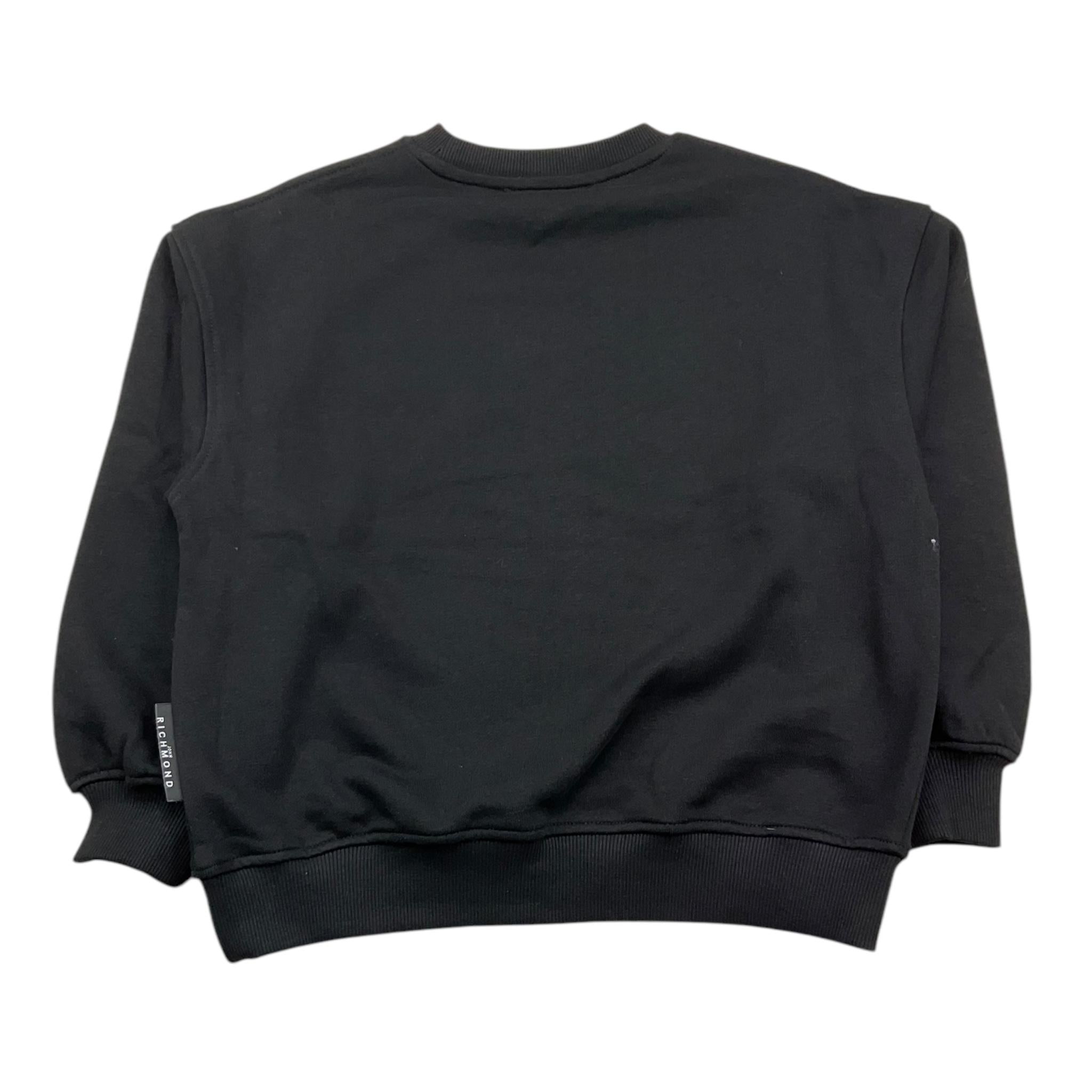 JOHN RICHMOND felpa chiusa girocollo tinta unita con brillantini Nero per Bambina RGA25062FE NERO JOHN RICHMOND 