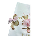 Le Bebe Coperta Tinta Unita con Stampe per Neonata LBG6259 BIANCO LE BEBE 