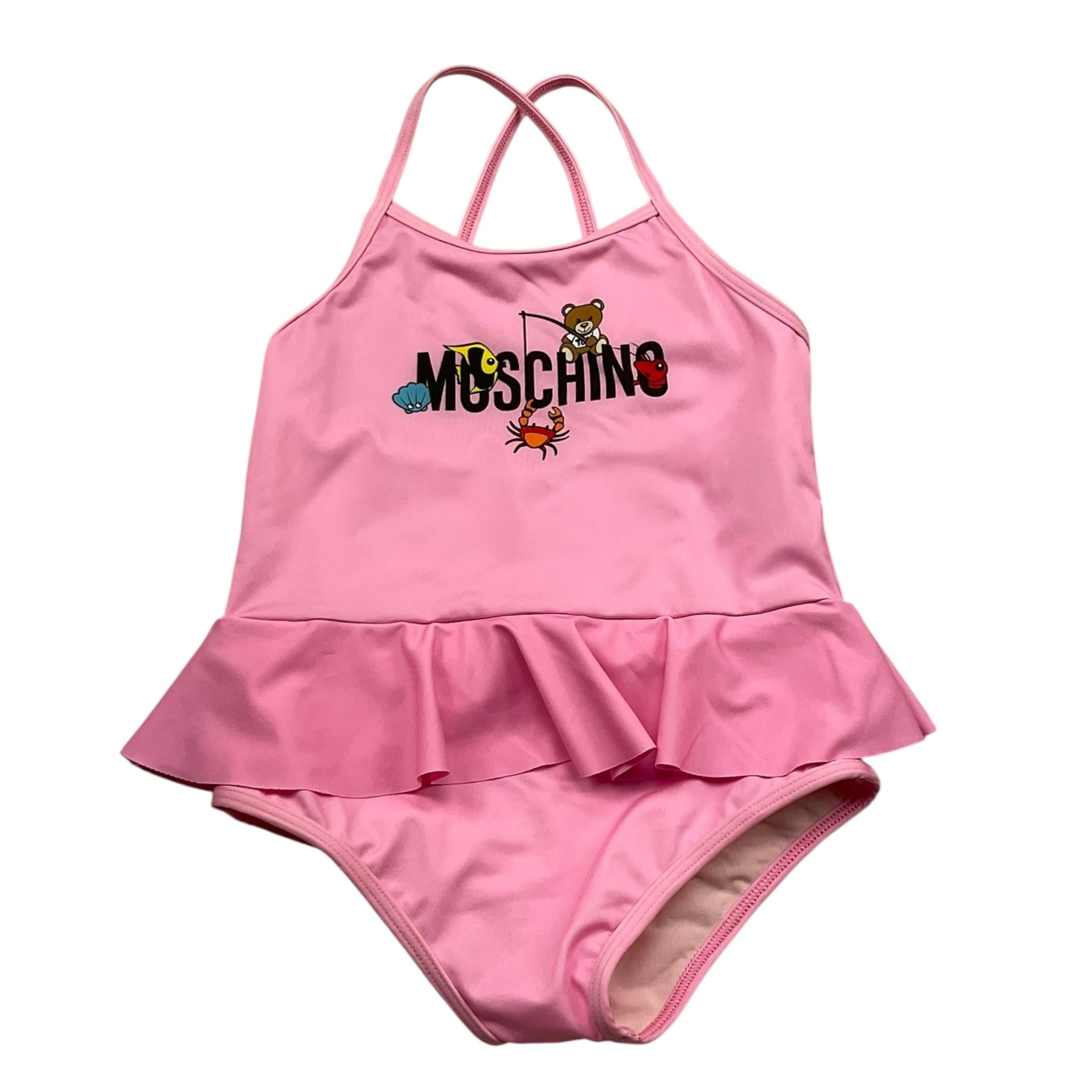 Moschino Costume Intero Tinta Unita con Logo per Neonata MDL00QL ROSA MOSCHINO 