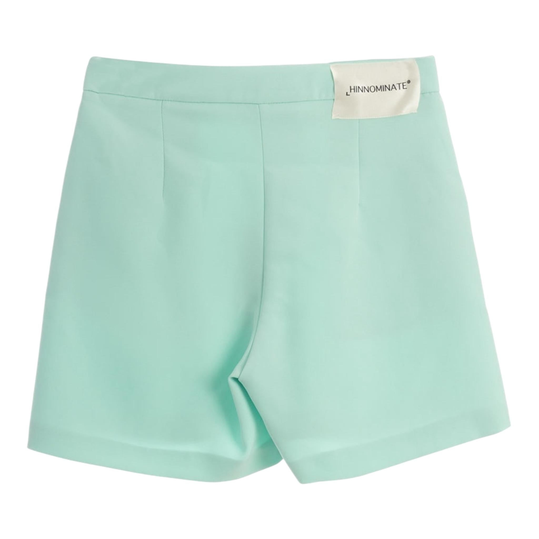 Hinnominate Short Tinta Unita con Logo per Bambina 3646S00108 VERDE ACQUA HINNOMINATE 