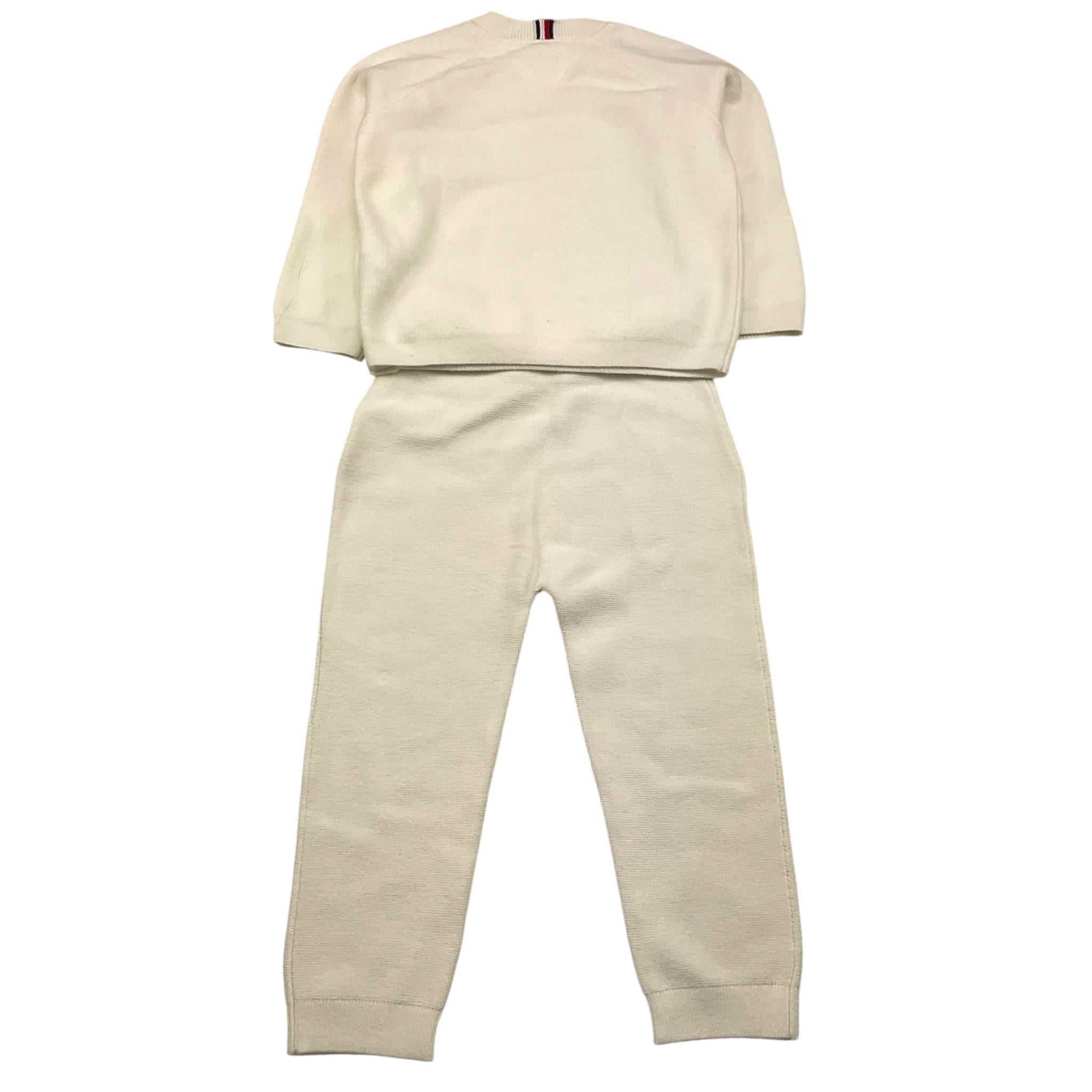 TOMMY HILFIGER completo 2 pezzi maglia-pantalone tinta unita Panna per Neonato KN0K01730 PANNA TOMMY HILFIGER 