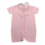 Le Coconne Pagliaccetto Tinta Unita con Applicazioni per Neonata LCN2123 ROSA LE COCONNE 