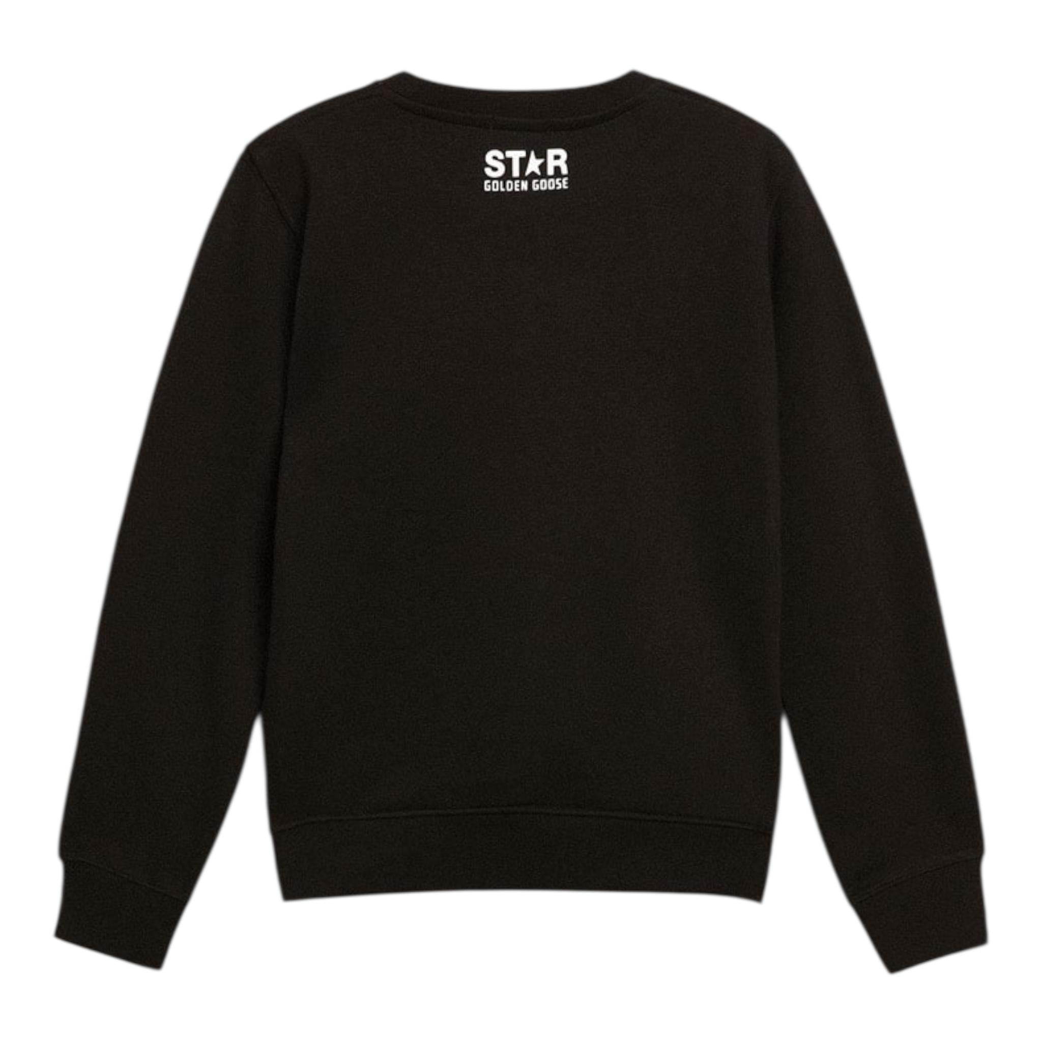 Golden Goose Felpa Chiusa Girocollo Tinta Unita per Bambino GKP01271 NERO GOLDEN GOOSE 