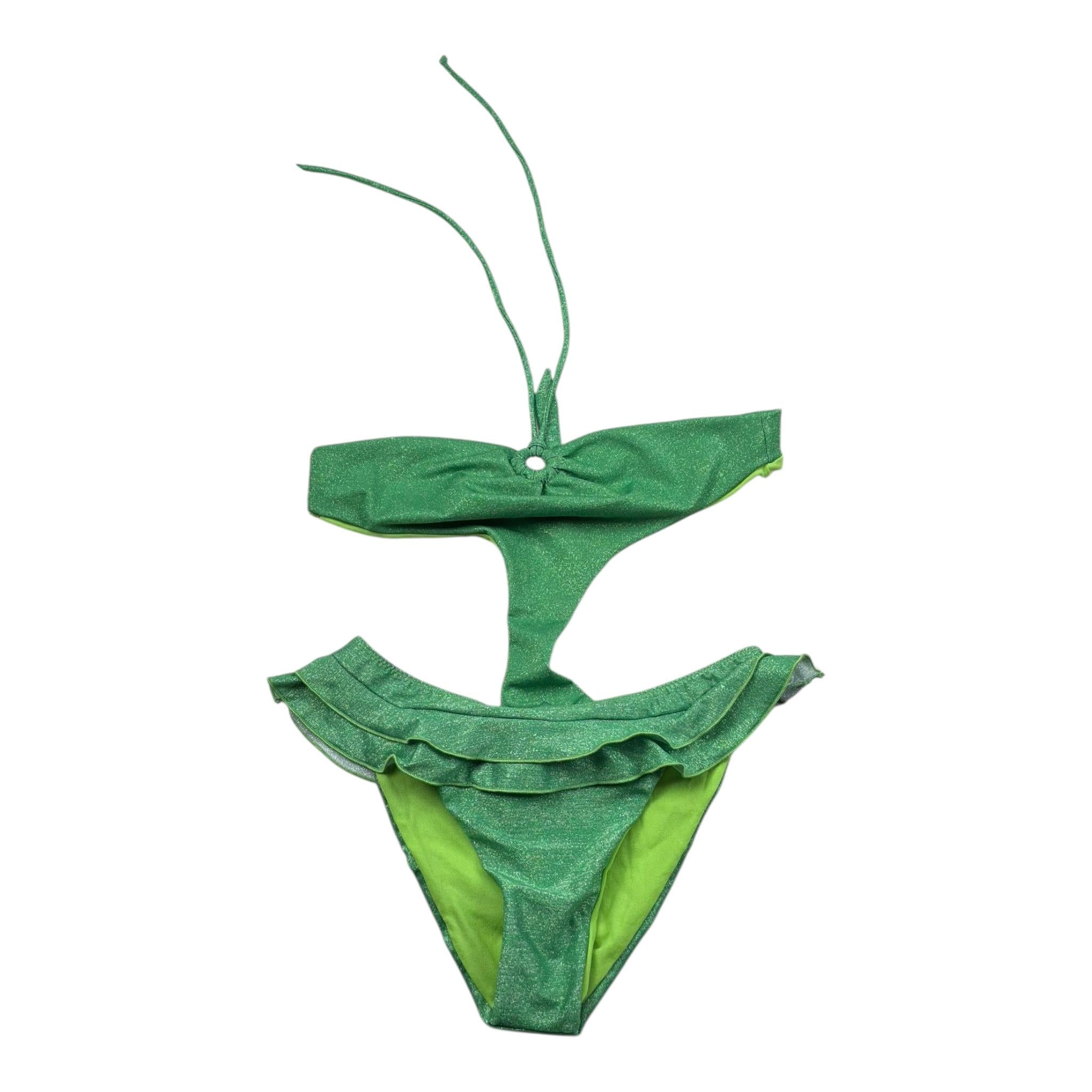 Fun & Fun Costume Intero Tinta Unita per Bambina FNJBW17444 VERDE FUN & FUN 