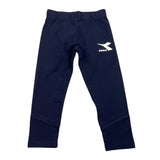 Diadora Einfarbige Leggings mit blauem Logo für Mädchen