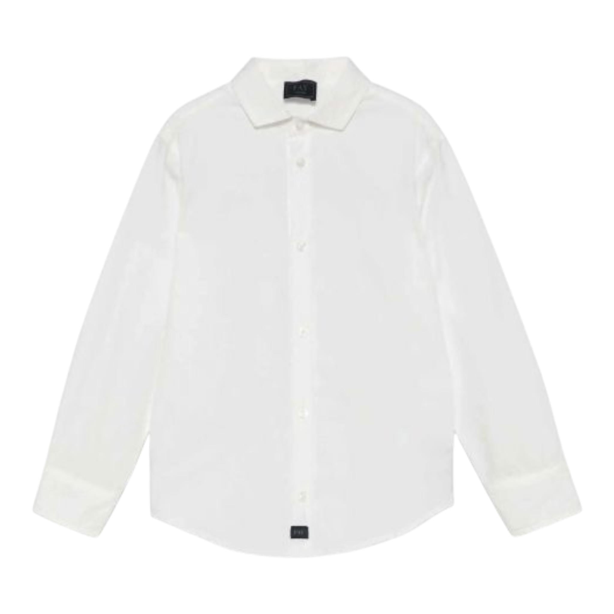 Fay Camicia Tinta Unita Manica Lunga per Neonato FW5Q20XN BIANCO FAY 