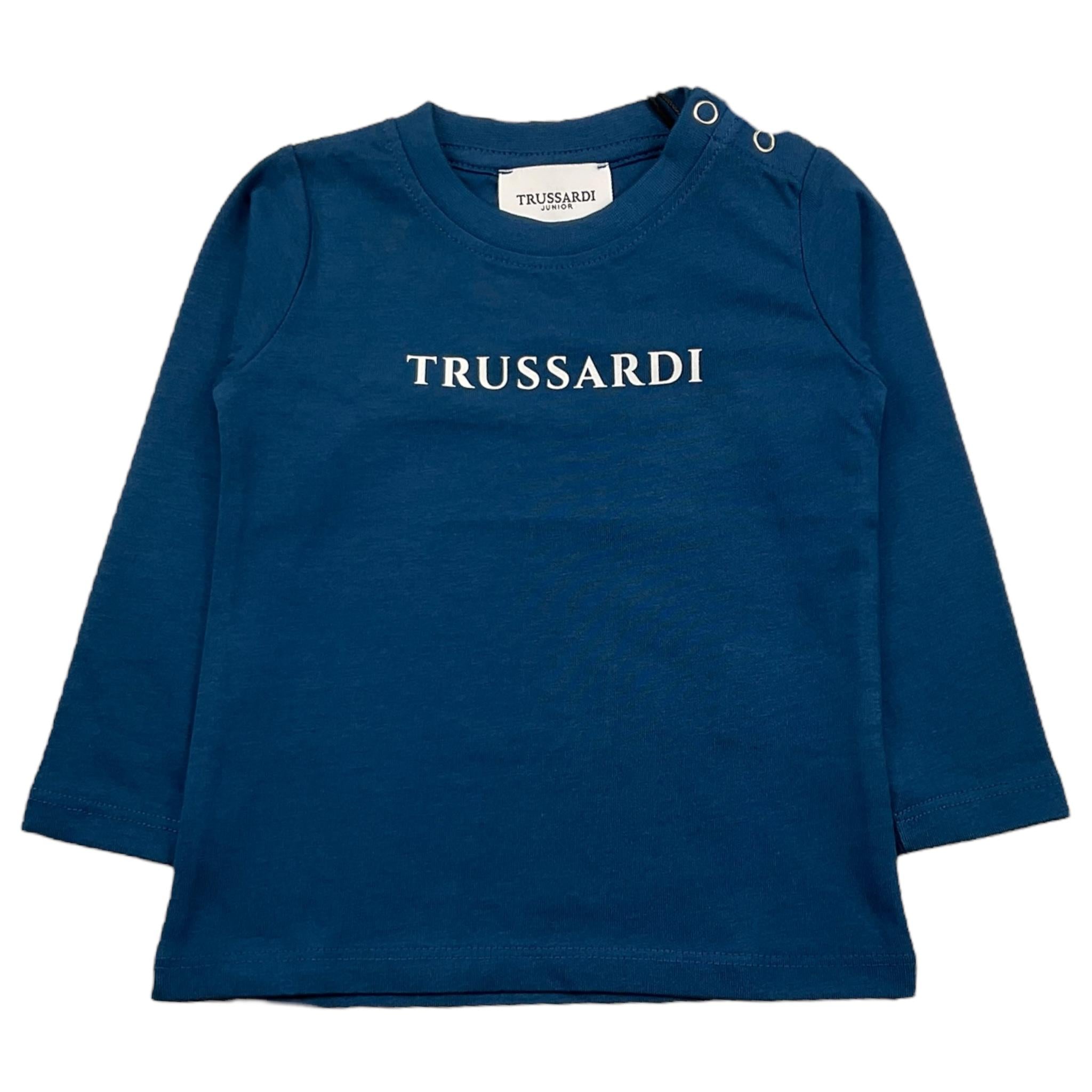 TRUSSARDI shirt girocollo tinta unita Blu per Neonato TIA24085TS BLU TRUSSARDI 
