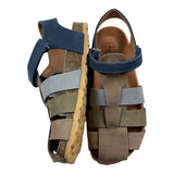 Eli Tricolore Sandalen mit mehrfarbigem Schnallenverschluss für Kinder