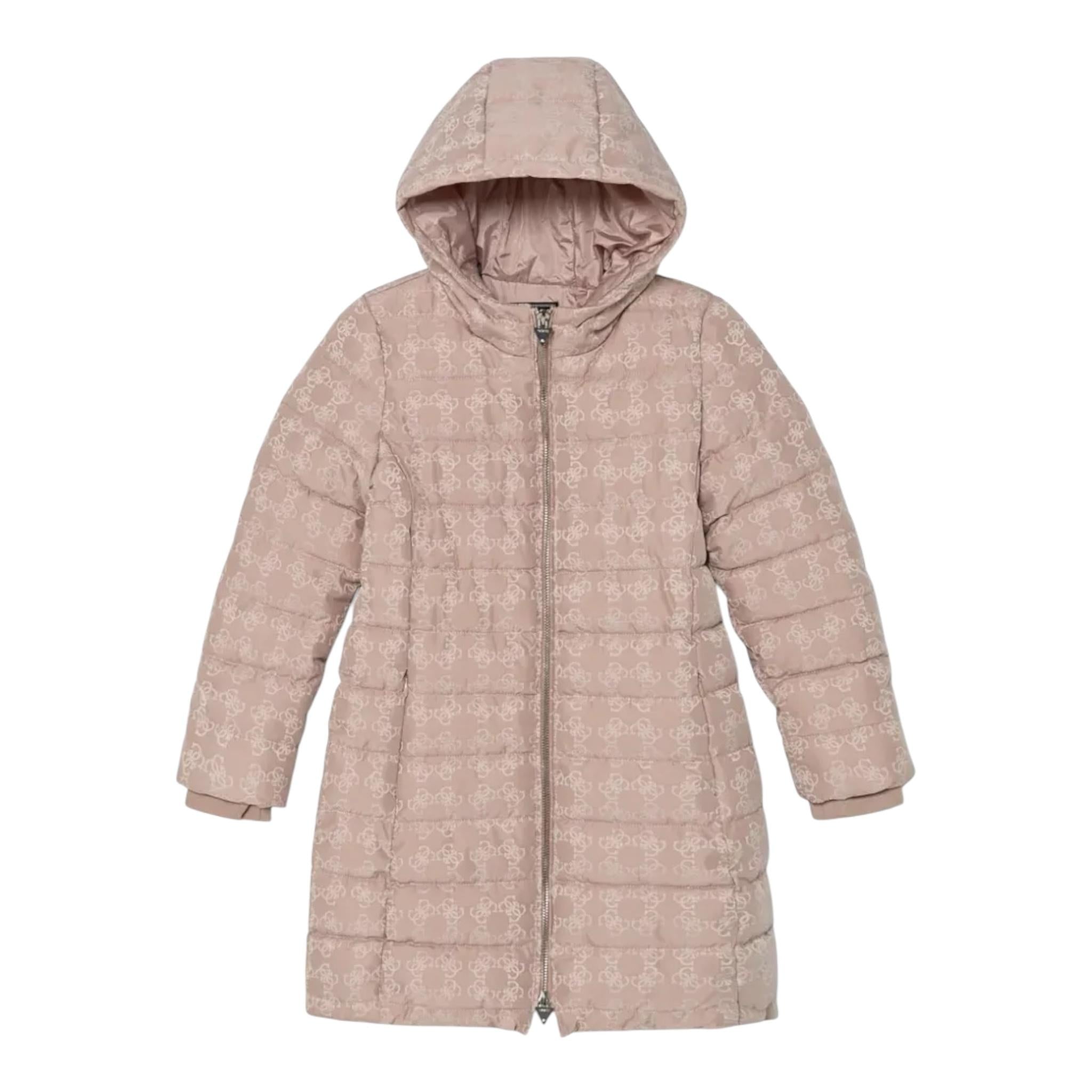 GUESS giubbino tinta unita modello lungo con cappello Rosa per Bambina J4BL25WGLW2 ROSA GUESS 