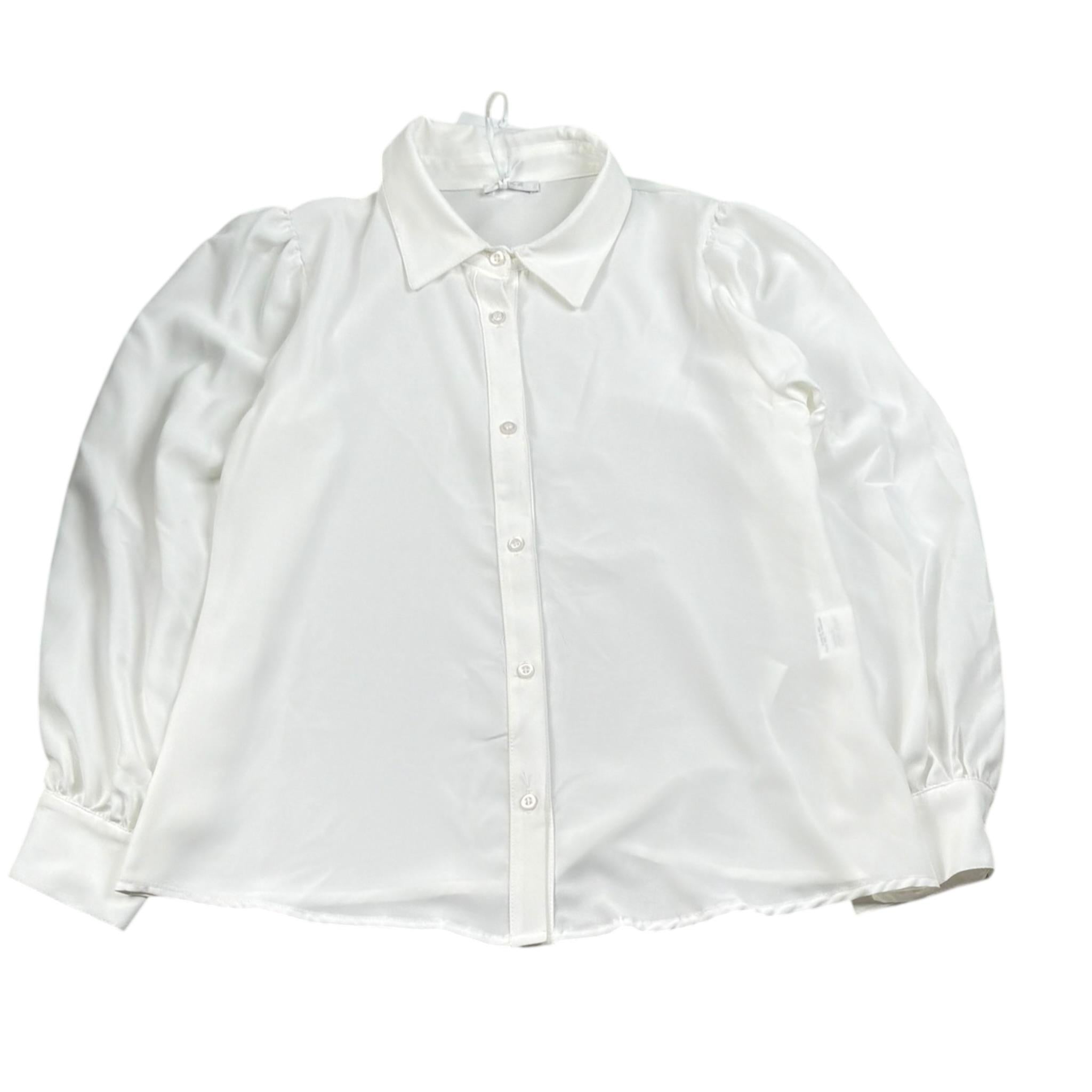 Lu Lu By Miss Grant Camicia tinta unita Manica Lunga Bianco per Bambina LL3270 BIANCO LU LU BY MISS GRANT 