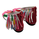 Emilio Pucci Mehrfarbige Sandalen mit Fransen Mehrfarbig Für Mädchen