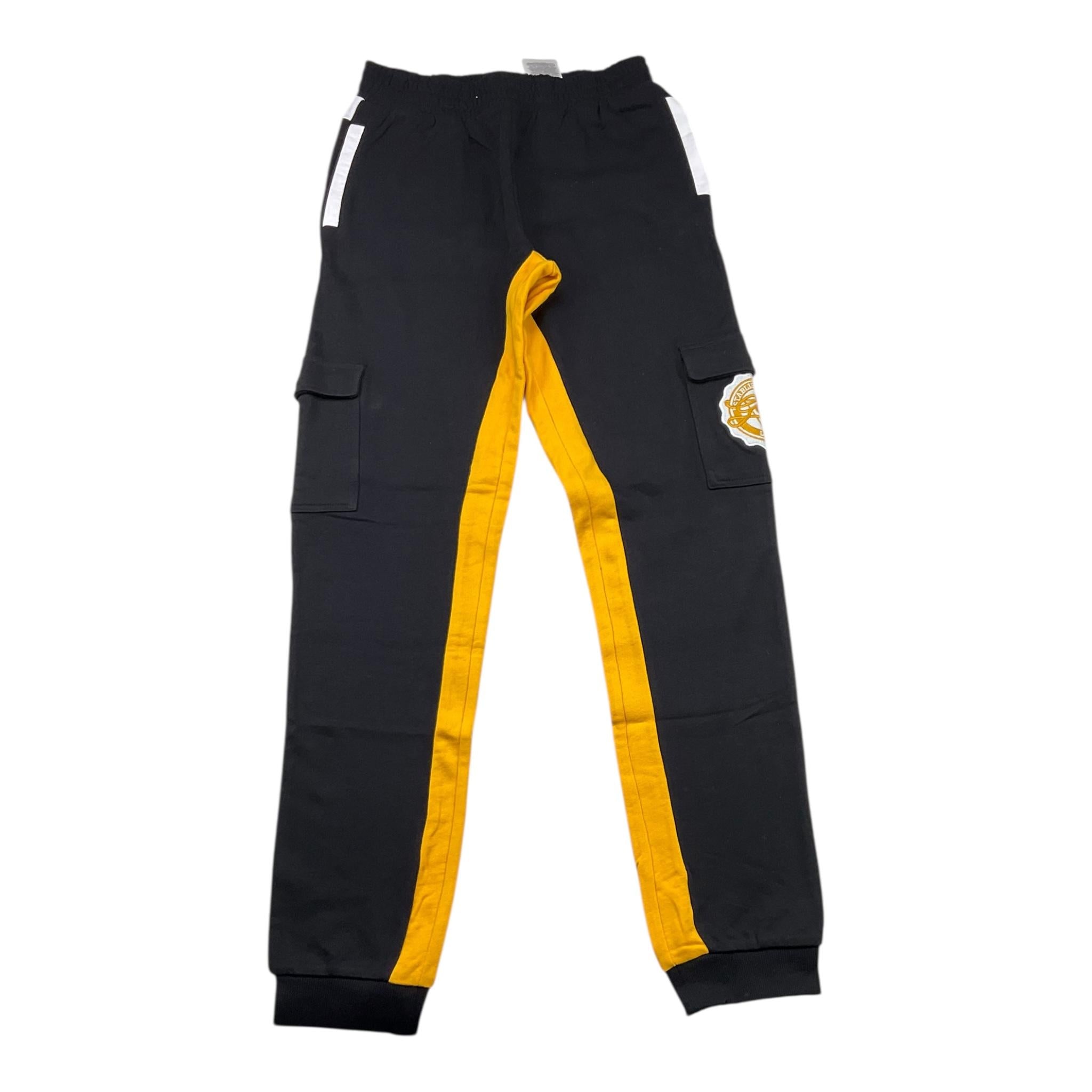 GUESS pantalone modello tuta con profili in contrasto Nero per Bambino L4YQ12KA6R4 NERO GUESS 