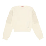 LIU JO maglia girocollo tinta unita con tasche alle maniche Panna per Bambina GF4215XX PANNA LIU JO 