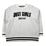 Just Cavalli Maglia Girocollo Tinta Unita con Stampa per Bambina JGP26180MA BIANCO JUST CAVALLI 