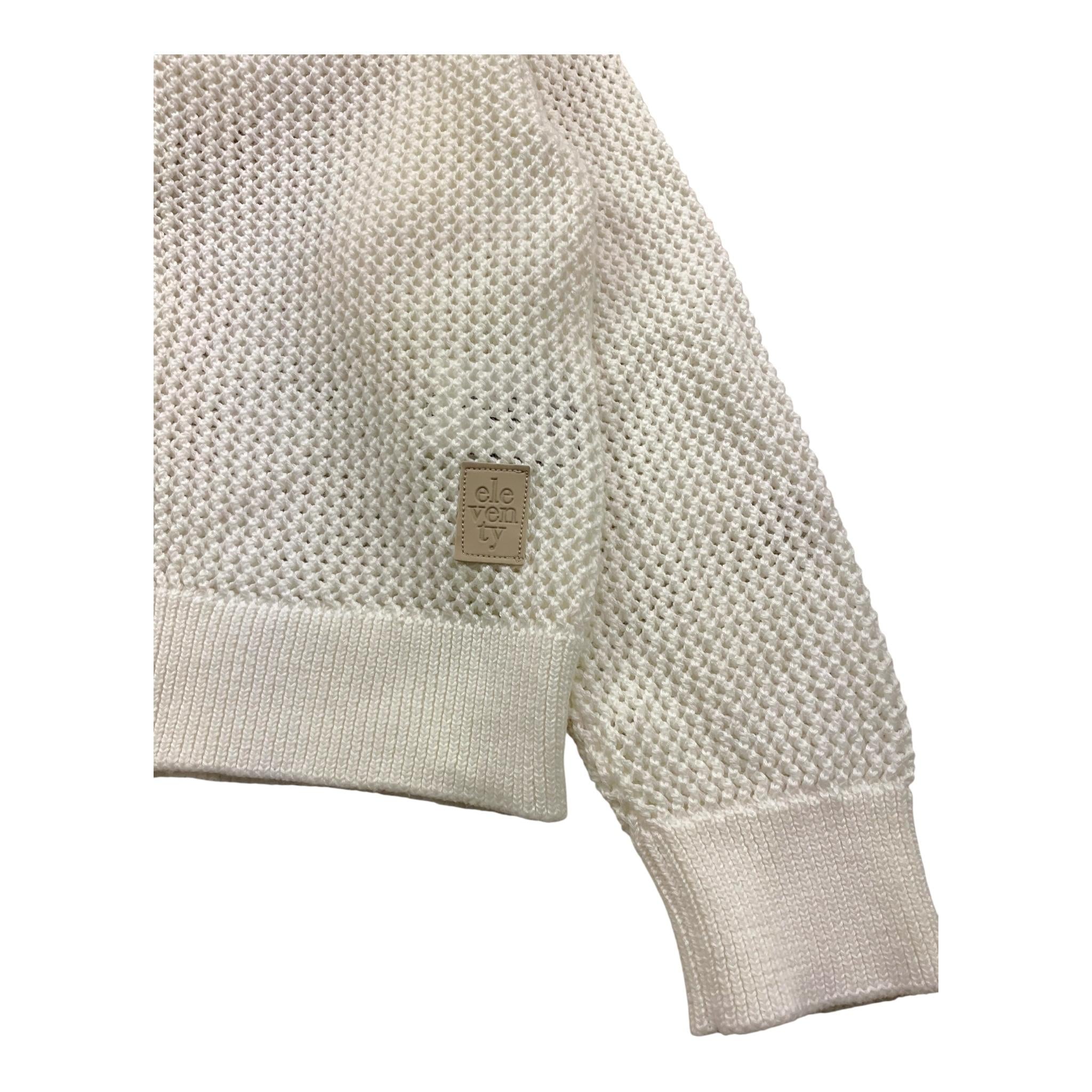 Eleventy Cardigan Tinta Unita Traforato per Bambino EU9A30 BIANCO ELEVENTY 