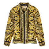 Versace – Schlichtes, schwarz gemustertes Hemd für Mädchen