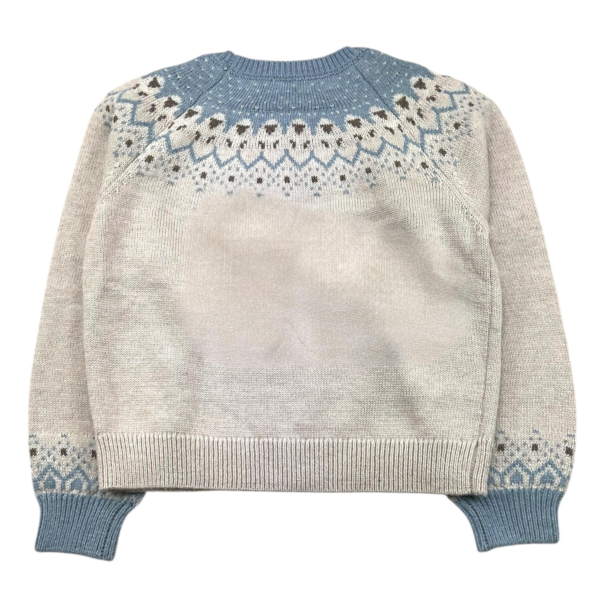 MAYORAL maglia girocollo bicolore con ricami Beige per Bambina 4358 BEIGE MAYORAL 