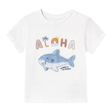 Mayoral T-Shirt Girocollo Tinta Unita con Stampa per Neonato 1066X BIANCO MAYORAL 
