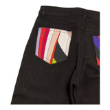 EMILIO PUCCI jeans tinta unita modello zampa Nero per Bambina PT6B10 NERO EMILIO PUCCI 