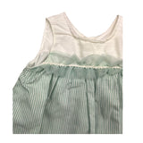 Tintenfischkleid ärmellos Streifenmuster grün für Baby Mädchen