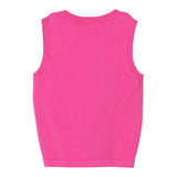 Twinset Einfarbige Weste mit Fuchsia-Prägedruck für Mädchen