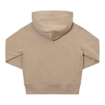 Msgm Felpa Chiusa con Cappuccio Tinta Unita con Stampa per Bambina J02025 BEIGE MSGM 