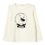 LIU JO shirt girocollo tinta unita con stampa in contrasto Panna per Bambina KF4117 PANNA LIU JO 