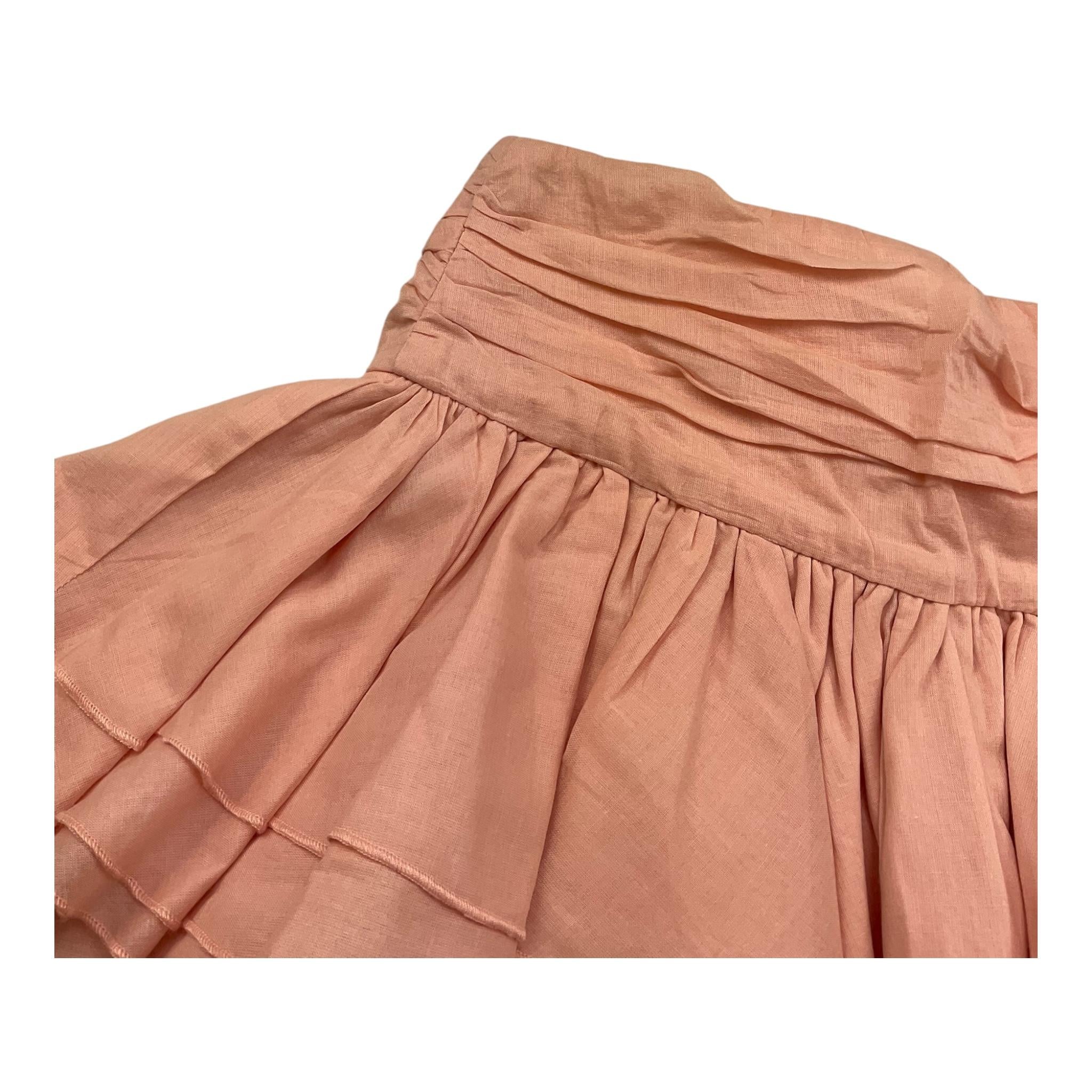 Pinko Gonna Tinta Unita con Balze per Bambina KFG004 ROSA PINKO 