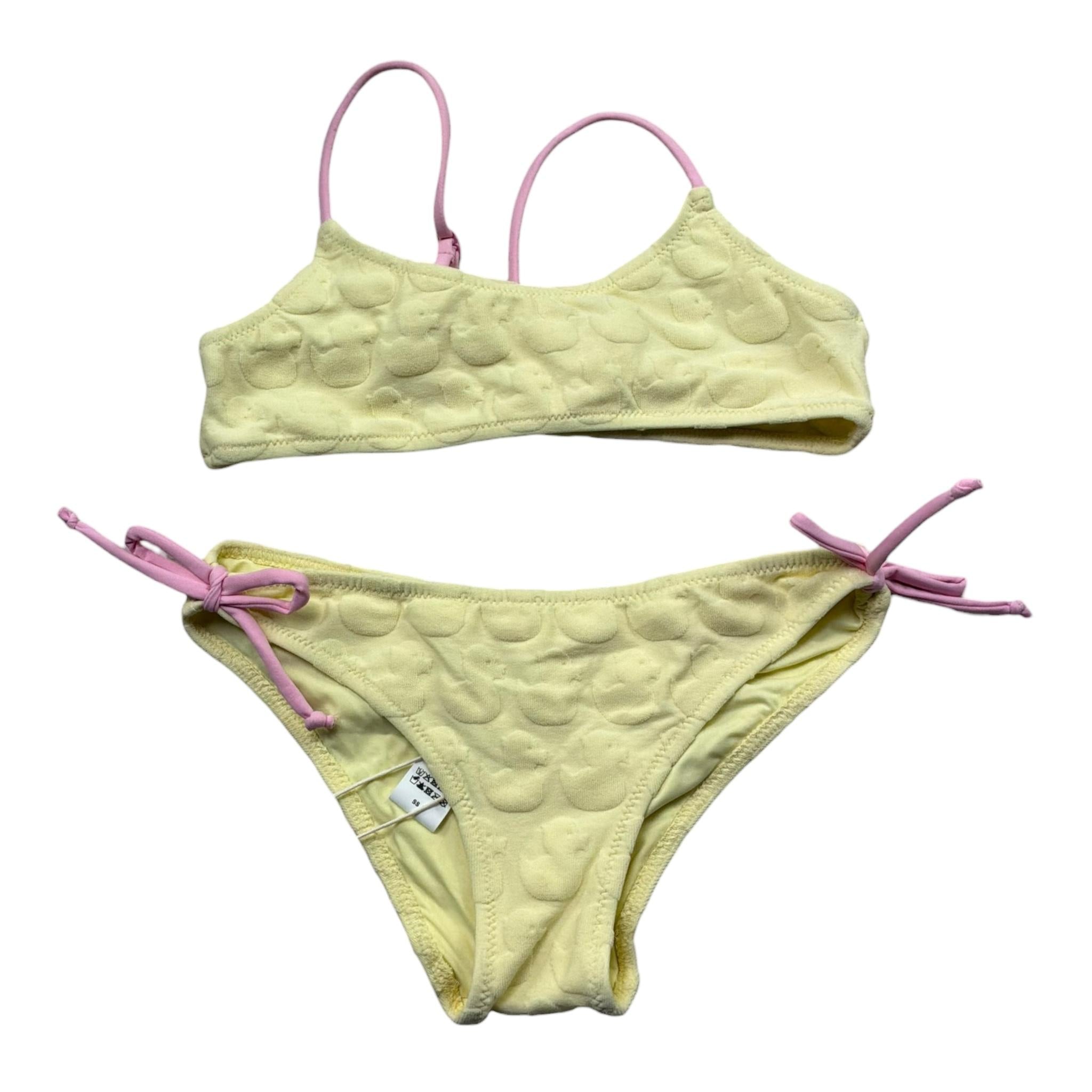 Saint Barth Costume 2 Pezzi Fascia-Mutandina per Bambina EMBOSSED GIALLO SAINT BARTH 