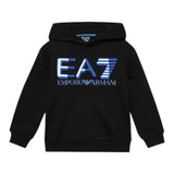 EMPORIO ARMANI felpa tinta unita con cappuccio e stampa Nero per Bambino 6RBM64 NERO EMPORIO ARMANI 