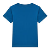 Guess T-Shirt Gircollo Tinta Unita con Stampa per Neonato I5GI01K8HM4 COBALTO GUESS 