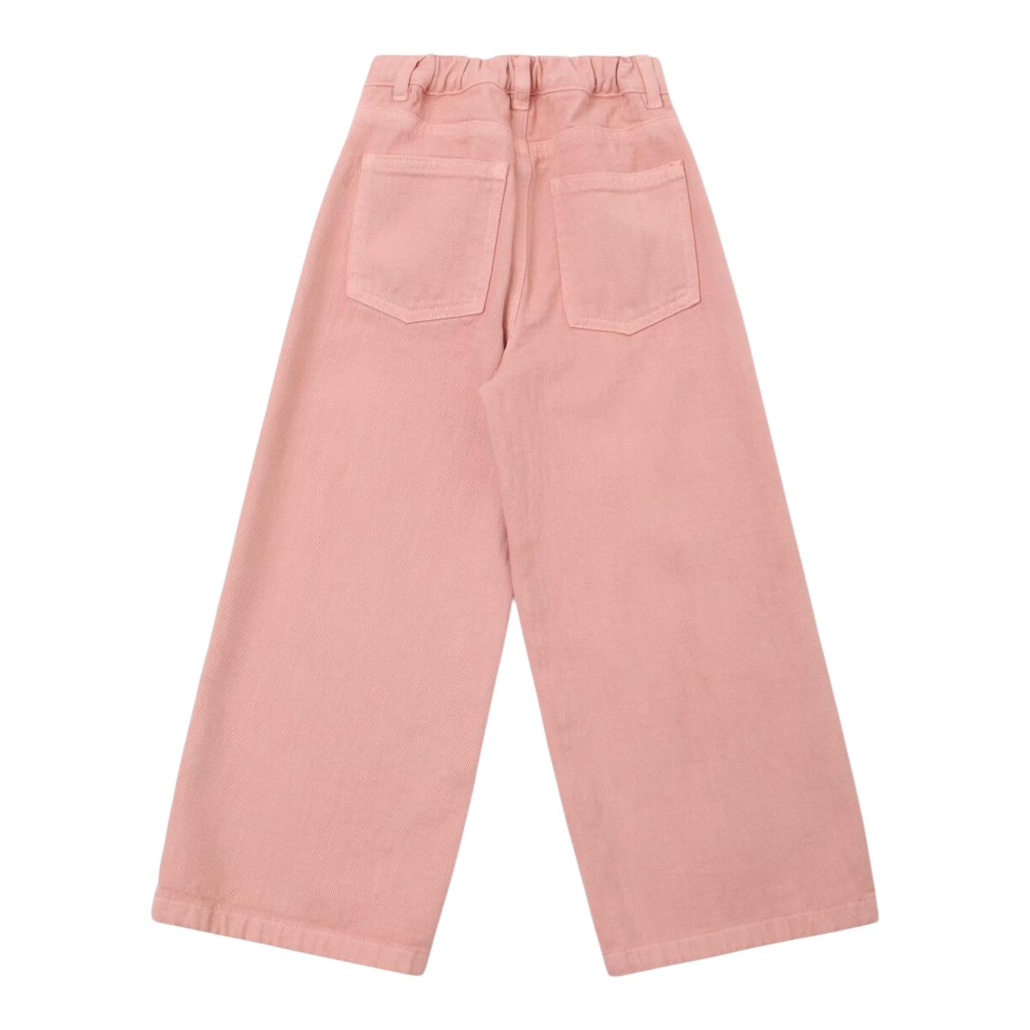 Il Gufo Jeans Tinta Unita Modello Palazzo per Bambina P25PL434J0044 ROSA IL GUFO 