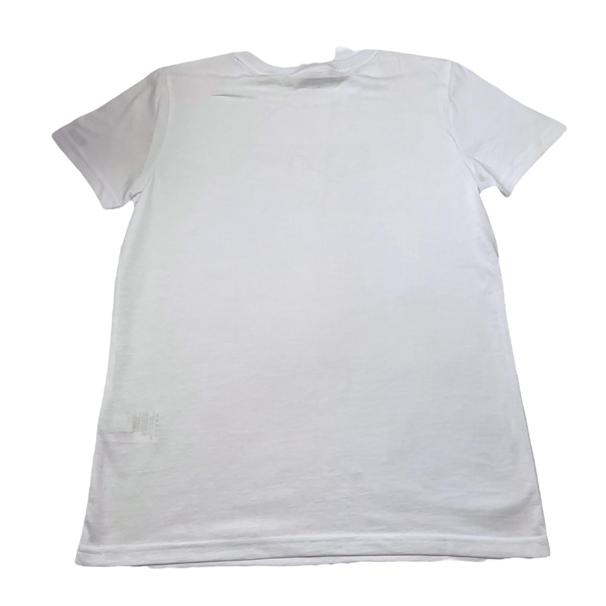 Bikkembergs T-Shirt Girocollo Tinta Unita con Stampa per Bambino BK3153 BIANCO BiKKEMBERGS 